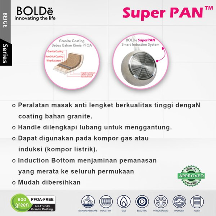 Bolde Pan Super Pan Sauce Pan 18CM - Black Pink